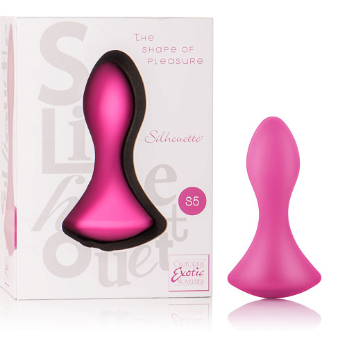 Перезаряжаемый розовый вибромассажёр California Exotic Novelties Silhouette S5 SE-4589-10-3 (10,25 см)