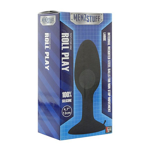 Чёрная анальная пробка Dream Toys MENZSTUFF ROLL PLAY 20840 (12 см)