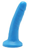 Голубой гладкий фаллоимитатор на присоске Toy Joy Happy Dicks Dong 6 inch 10178 blue (15,2 см)