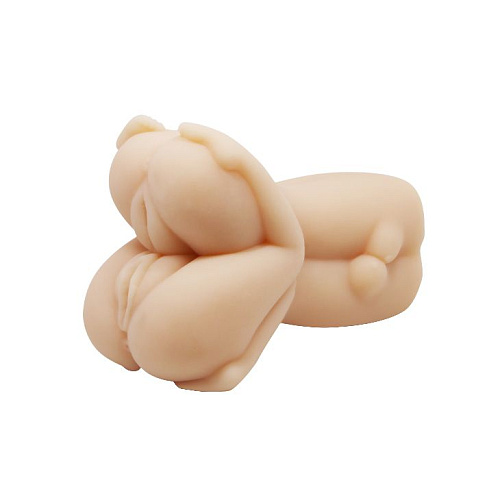 Мастурбатор телесного цвета в виде прижатых друг к другу вагин Baile Passion lady BM-009193-1