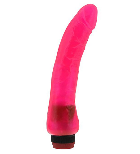 Розовый гелевый мультискоростной вибратор-реалистик NMC 110140 (20,2 см)