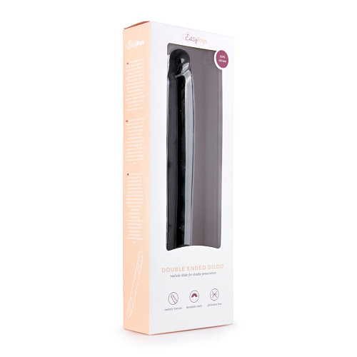 Чёрный двусторонний фаллоимитатор EDC Wholesale Double End Dildo ET081BLK (30 см)