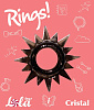 Чёрное эрекционное кольцо Lola toys Rings Cristal 0112-13Lola