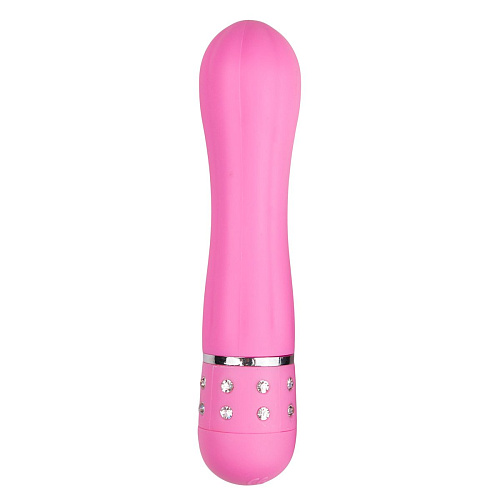 Розовый мини-вибратор со стразами EDC Wholesale Diamond Vibrator ET089PNK (11,4 см)