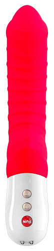 Красный вибратор с рёбрышками Fun Factory Tiger 1131035 (22,3 см)