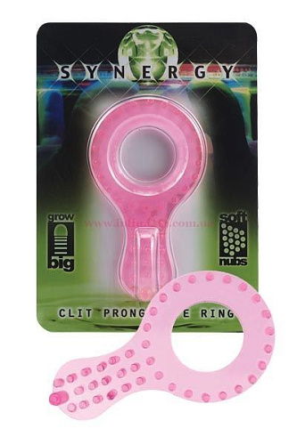 Эрекционное кольцо розового цвета Seven Creations Clit Prong Love Ring 21-55CPR-BCD