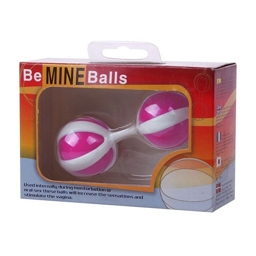 Розовые вагинальные шарики на мягкой сцепке Baile BE MINI BALLS BI-014048-0101S