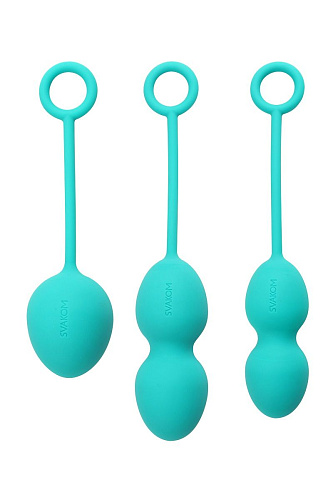 Набор зелёных вагинальных шариков со смещённым центром тяжести мятного цвета Svakom Nova Ball SSYB-GRN