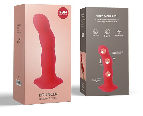 Красный фаллоимитатор Fun Factory Bouncer 27103