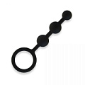Чёрная анальная цепочка из 3 шариков Erotic Fantasy HT-A3-BLK (14 см)