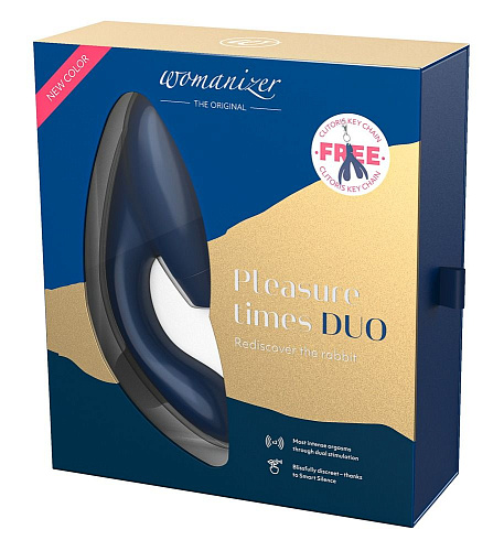 Синий стимулятор с вагинальным отростком Womanizer DUO 05518130000