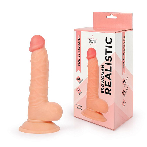 Телесный фаллоимитатор Bior toys Erowoman ER-30064