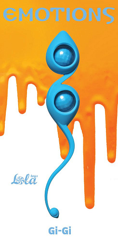 Нежно-голубые вагинальные шарики Lola toys Emotions Gi-Gi 4003-03