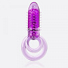 Фиолетовое виброкольцо с подхватом мошонки Screaming O DOUBLE O 8 PURPLE DBL08-PU-101