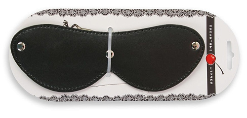 Закрытая чёрная маска на глаза Пикантные штучки DP032BL