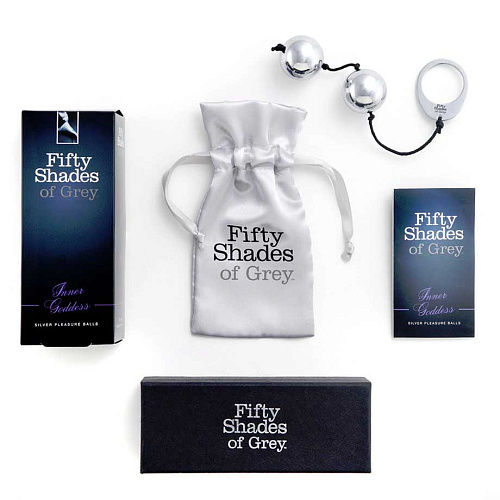 Тяжёлые металлические вагинальные шарики Fifty Shades of Grey Silver Metal Ben Wa Balls FS-40174