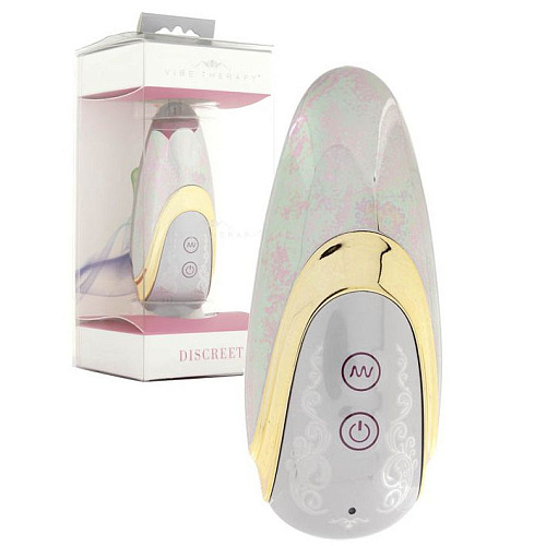 Серебристый клиторальный вибростимулятор Vibe Therapy Descreet 50830