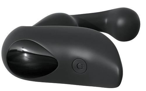 Чёрный вибромассажёр простаты с пультом ДУ Pipedream Control P-Spot Pro PD4771-23