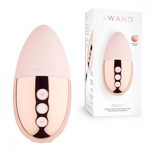 Пудровый утяжелённый премиум-вибратор Le Wand Point LW-016-RG