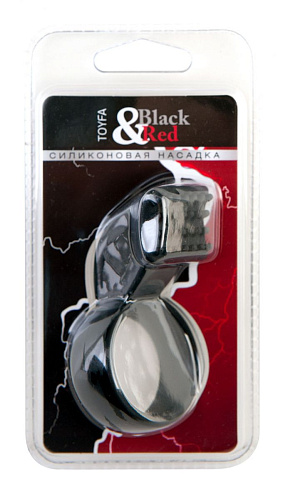 Чёрное эрекционное кольцо с клиторальным стимулятором ToyFa 901323-5