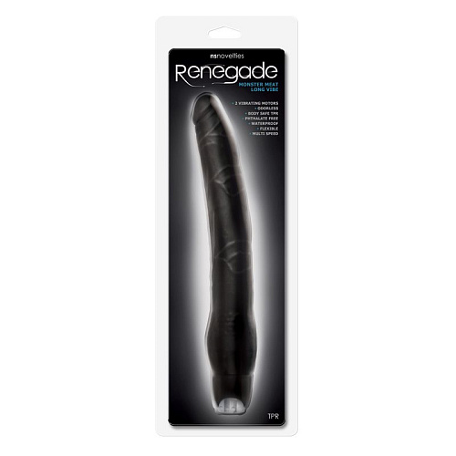 Длинный вибратор чёрного цвета NS Novelties Monster Meat Long Vibe NSN-1120-23