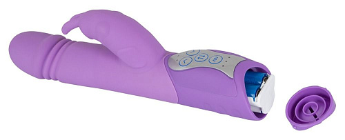 Фиолетовый вибратор с возвратно-поступательными движениями Orion Push Vibrator 05888140000 (25 см)