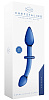 Синий двусторонний анальный стимулятор Shots Media BV Doubler CHR018BLU (18 см)