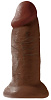 Коричневый фаллоимитатор Pipedream King Cock 10 Chubby PD5536-29 (25 см)