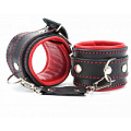 Оковы на ноги с красным подкладом БДСМ арсенал 56008ars
