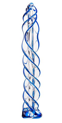 Прозрачный фаллос из стекла со спиралью Sexus 912002