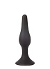 Чёрная анальная пробка Bior toys SEM-5504Sex Expert (9,5 см)