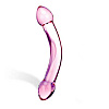 Изогнутый розовый двухголовый стимулятор из стекла Glas GLAS-70