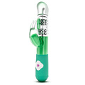 Зелёный вибромассажёр с клиторальной стимуляцией Blush Novelties Emerald G Rabbit BL-73022 (26 см)