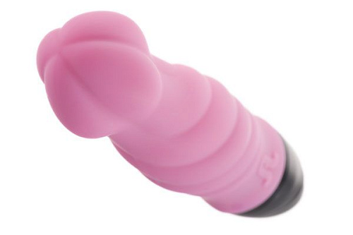 Розовый мини-вибратор с волнистым рельефом Adrien Lastic Tornado 10531 (14,6 см)