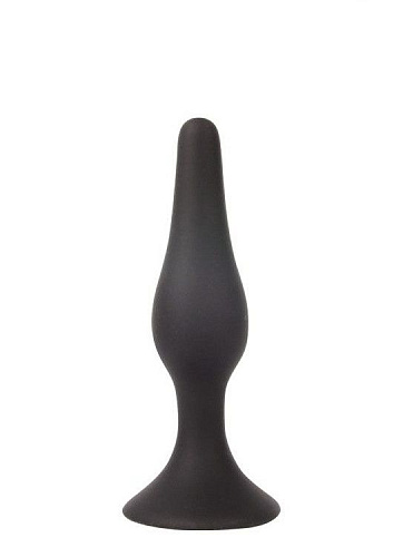 Чёрная анальная пробка Bior toys SEM-5504Sex Expert (9,5 см)