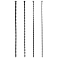 Набор из 4 черных стимуляторов уретры Shots Media BV Spiral Screw Plug Set OU436BLK