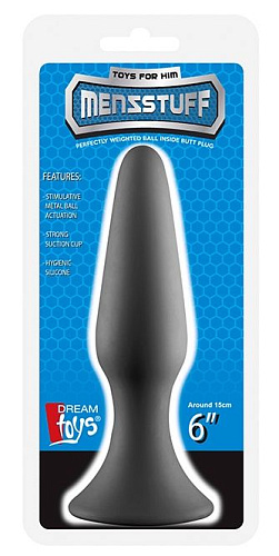 Серая анальная пробка Dream Toys METAL BALL BUTT PLUG 21615 (15 см)