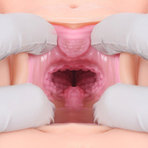 Мастурбатор телесного цвета с вагиной и анусом без вибрации KOKOS Victoria M01-003-05