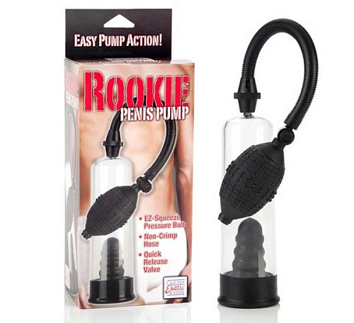 Прозрачная вакуумная помпа California Exotic Novelties ROOKIE PENIS PUMP SE-1020-00-3