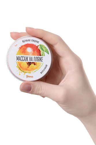 Массажная свеча с ароматом манго и папайи ToyFa «Массаж на пляже» 722002