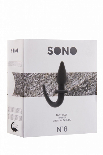 Чёрная анальная пробка Shots Media BV SONO №8 SON008BLK