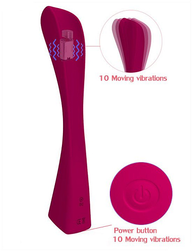 Малиновый вибратор Iyiqu Magic Wand IYQ-YJF-02 (22 см)