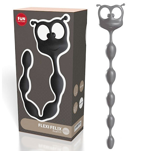Чёрная анальная цепочка Fun Factory Flexy Felix 38008 (31 см)