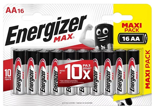 Батарейки Energizer MAX AA/LR6 1.5V E301533101 (тип AA, 16 шт)