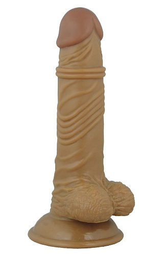 Реалистичный коричневый фаллоимитатор Erokay Scarf Boy EK-1602-BRW (14 см)