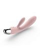Нежно-розовый вибратор с клиторальным стимулятором Svakom Alice SUDV-02-03 (17 см)