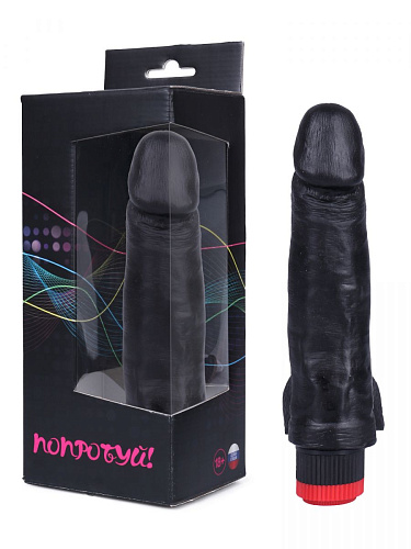 Чёрный вибратор-реалистик Сумерки богов №1 352-01 BX DD (19 см)