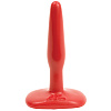 Красная тонкая анальная пробка Doc Johnson Butt Plugs Smooth Classic Slim/Small 0244-07-CD (10,5 см)