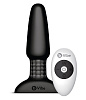 Чёрная вибровтулка с ротацией шариков b-Vibe RIMMING REMOTE CONTROL PLUG BLACK BV-001-BLK (15,2 см)