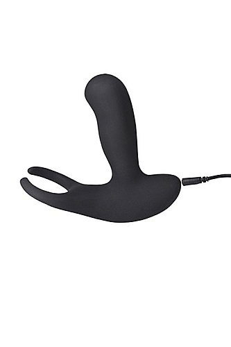 Стимулятор простаты с 2 моторами и пультом ДУ чёрного цвета Levett Earl 13036